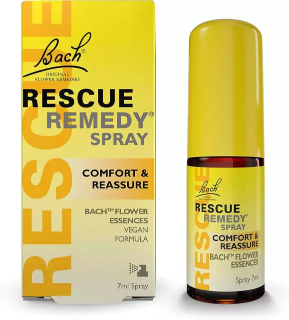 Bach Rescue Remedy Spray, Flower Essences, Comfort and Reassure, Emotional and 1