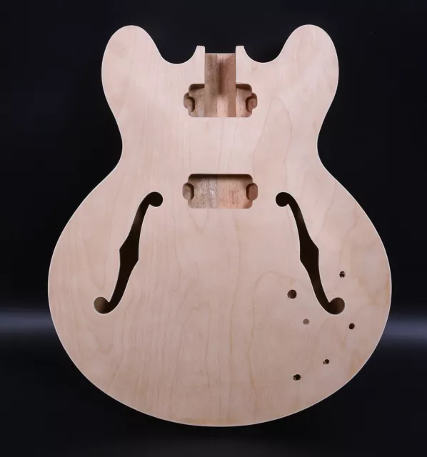 DIY Semi-Hollow Electric Guitar Body Multi-layer Solid wood Arched top 335 style