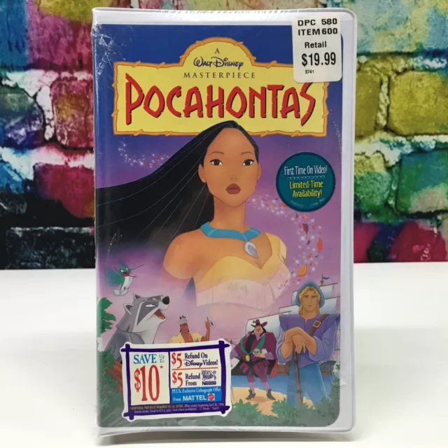 Pocahontas VHS Clamshell #5741 Walt Disney Classic Masterpiece Collection New