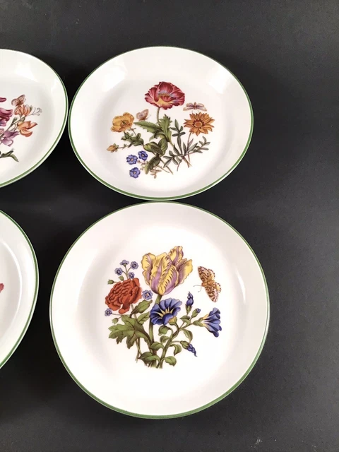 Set of 6 Bareuther Waldsassen Bavaria Floral Plates 4 1/4" 3