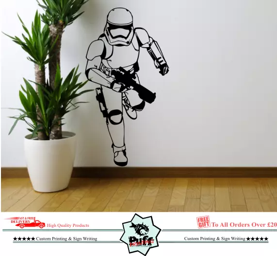 Storm  Wall Art Stickers,  Trooper  star Modern Transfer. wars Decals space