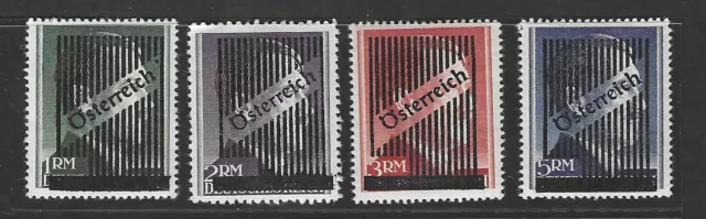 Austria 1945 1, 2, 3 And 4 Rm Ovptd Osterich Nh See Note In Scott After #404