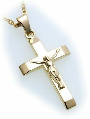 Pendentif Croix Avec Jesus or Véritable 375 Unisexe Neuf Qualité Prix Avantageux