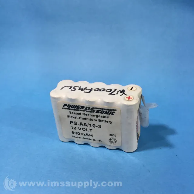 Power Sonic PS-AA/10-3 Sealed Rechargable Nickel-Cadmium Battery USIP