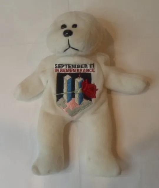 September 11 In Remembrance Plush Bear from Plushland - 9" inches tall