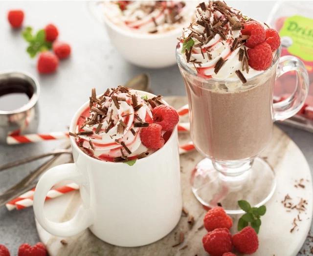 FOR HOTEL CHOCOLAT Velvetiser Dark Raspberry Real Flakes Hot Drinking ...
