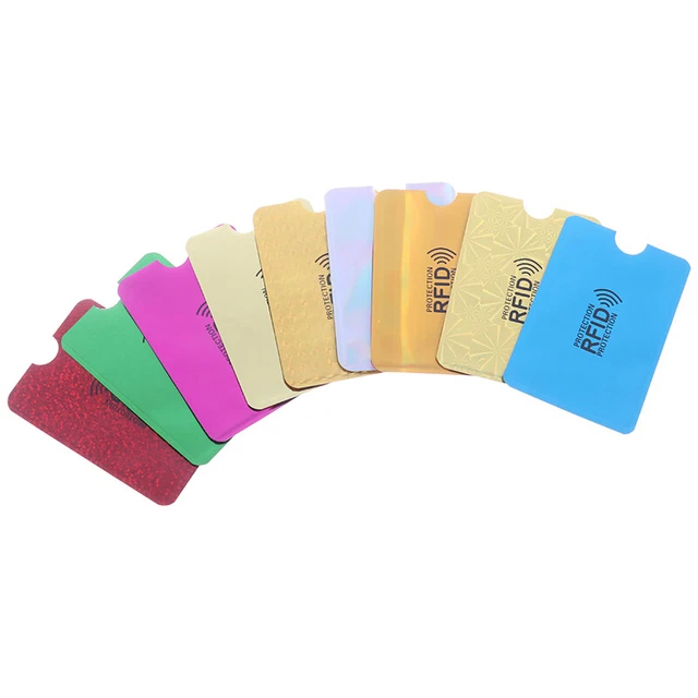 10Pcs Mixed RFID Bank Card Case Protection Shielding NFC Anti-Theft Card Hold ❤3