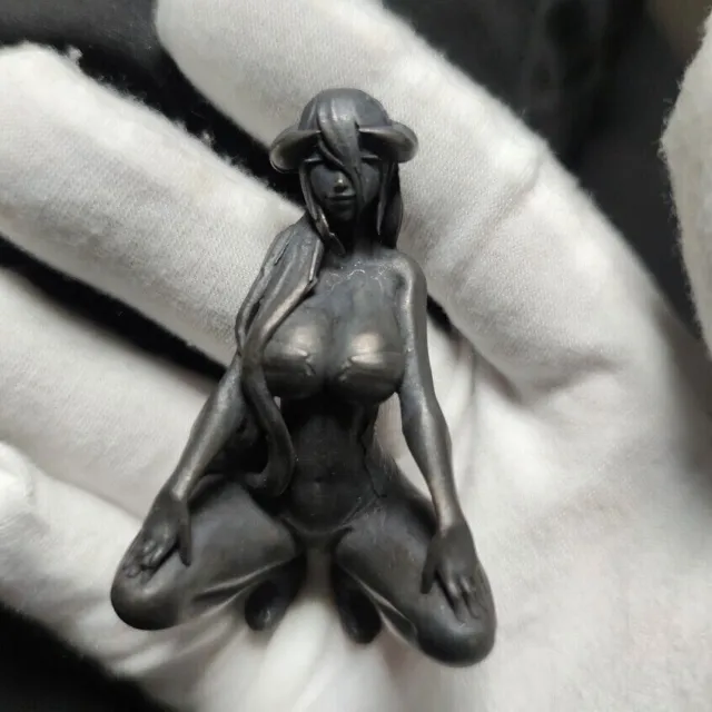 Chinese antique bronze bronze statue hand-carved nude girl body art ornament