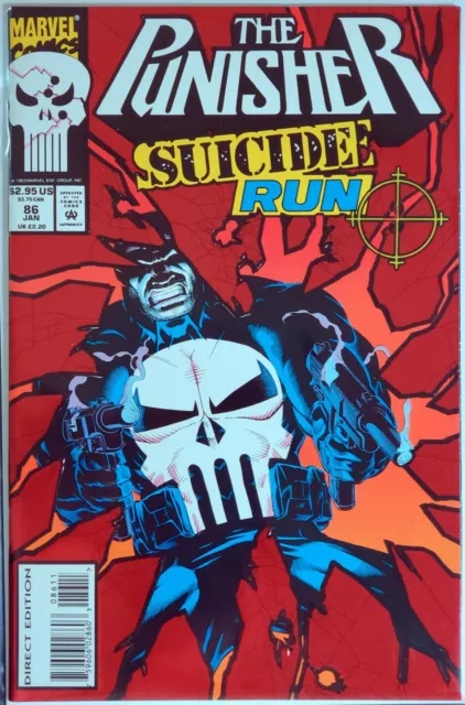 Punisher #86 Frank Castle Suicide Run Zone Golden Embossed Foil Cover NM 1994