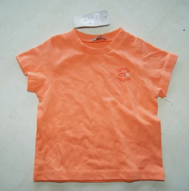 Tee-shirt orange neuf taille 6 mois marque Grain de Blé