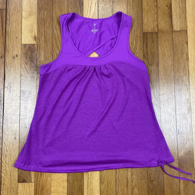 Old Navy Active Top Womens Medium Tank Racer Back Running Workout Purple