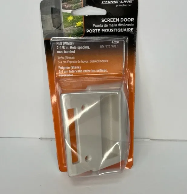 Screen Door Handle White Plastic Steel Latch Sliding Patio Doors Pull Hardware