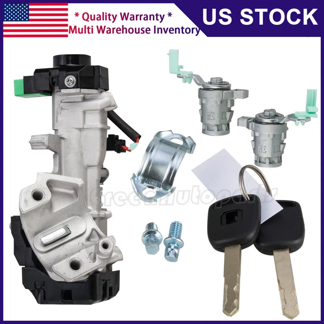 IGNITION SWITCH CYLINDER & Door Locks w/ 2 keys For Honda Civic 0305