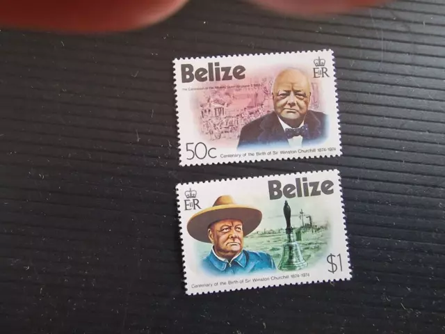 Belize 1974 Sg 396-397 Birth Cent Of Churchill Mnh