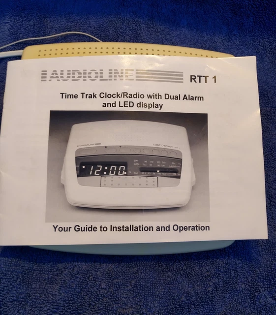 VINTAGE AUDIOLINE RTT1 Time Trak Clock/Radio With Dual Alarm LED