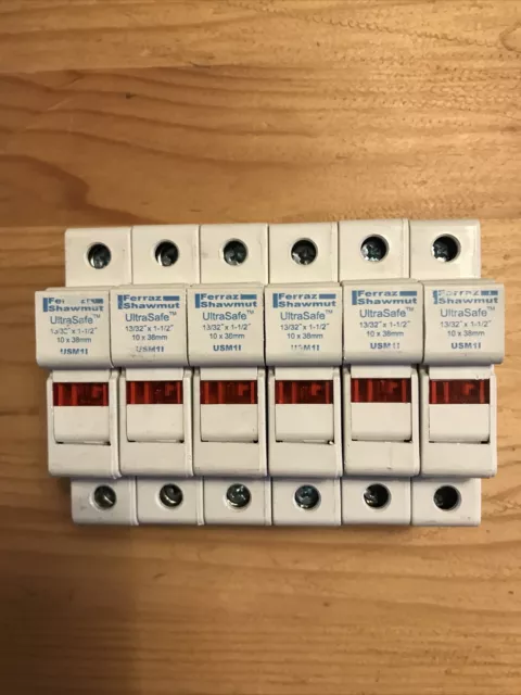 Ferraz Shawmut USM1I Ultrasafe Fuse Holders Lot Of 6