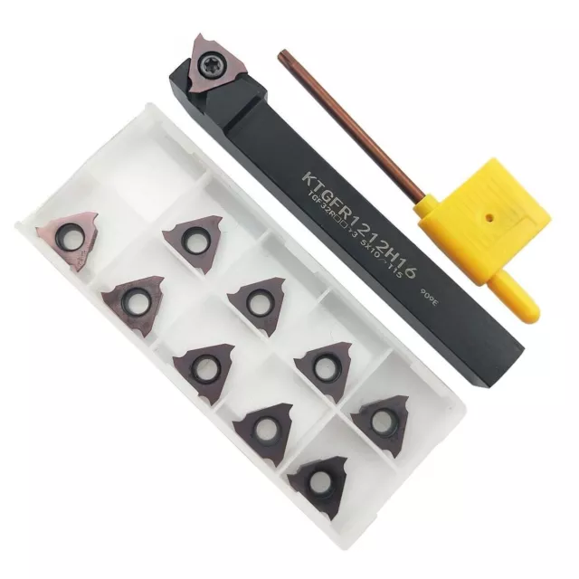 KTGFR 1212H16 Turning Tool Shallow Slot Groove Cutting Holder + 10Pcs TGF32R100