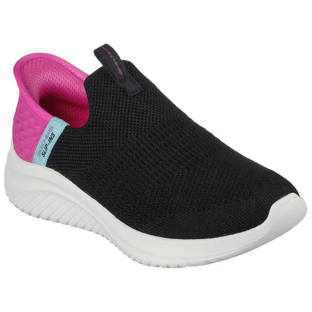 2023 SKECHERS JUNIOR Girls Ultra Flex 3.0 Slip In Trainers Memory