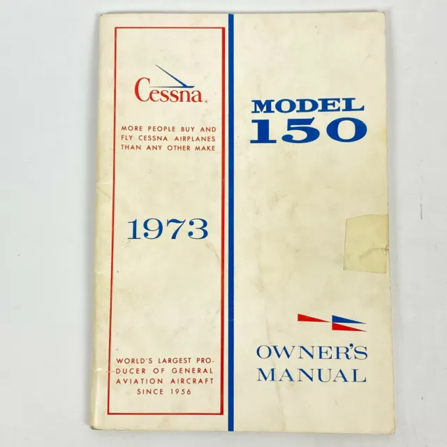 1973 Cessna Model 150 Skyhawk Owners Manual Specifications Airplane Vintage