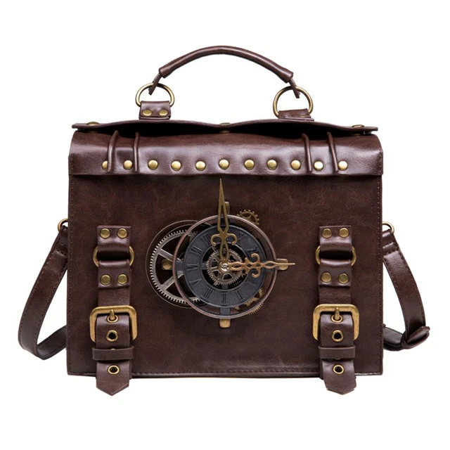 Sac Steampunk Femme Homme Sac Punk, Sac de Vélo Ceintures et Bretelles