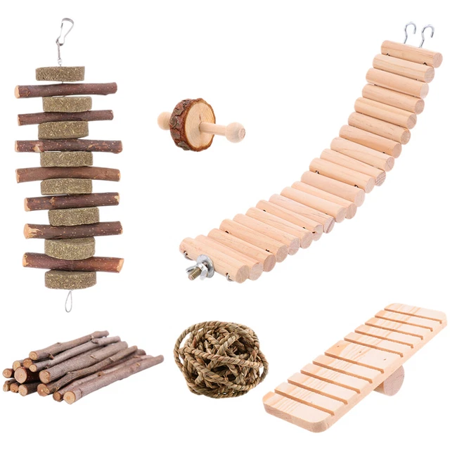 1 caja de madera para decoración del hogar mascotas hámster cosas juguetes para jaula hámster conejo