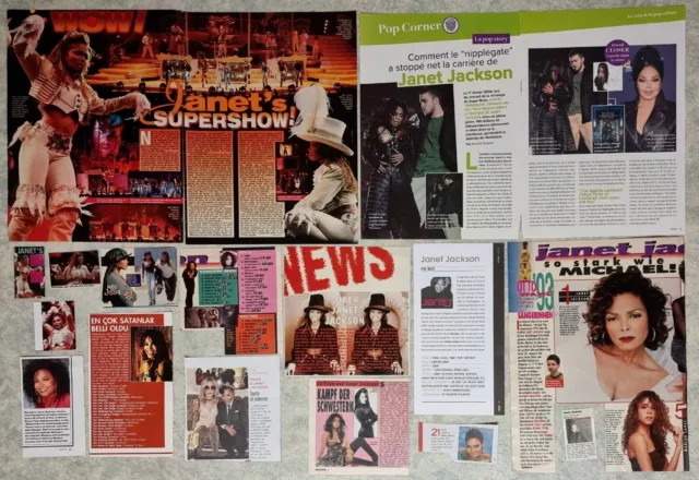 🎄 JANET JACKSON 🎄 lot de presse clippings pack collection magazines