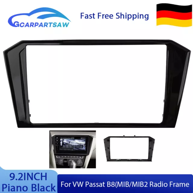 9.2" Paion Schwarz Radio Panel Rahmen Bedienkonsole Autoradio Für VW Passat B8