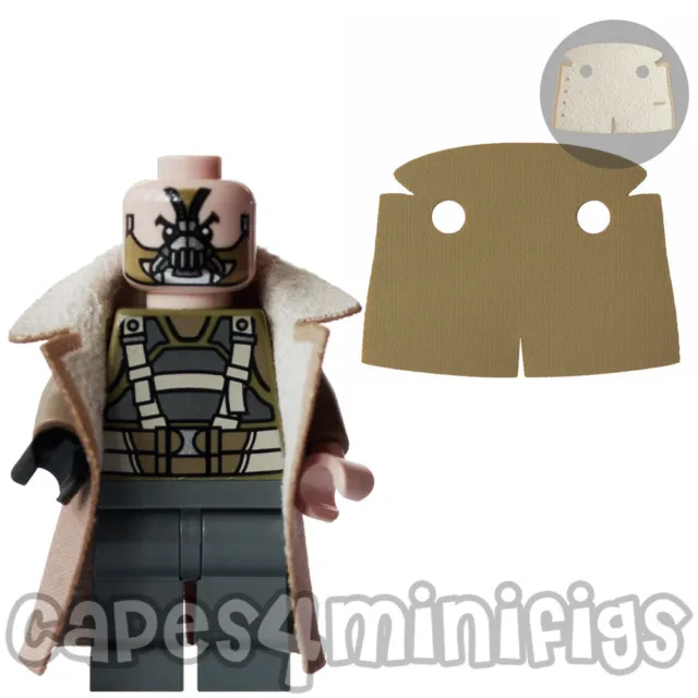 CUSTOM fabric coat - ideal for your Lego Bane Batman character. CAPE ONLY.