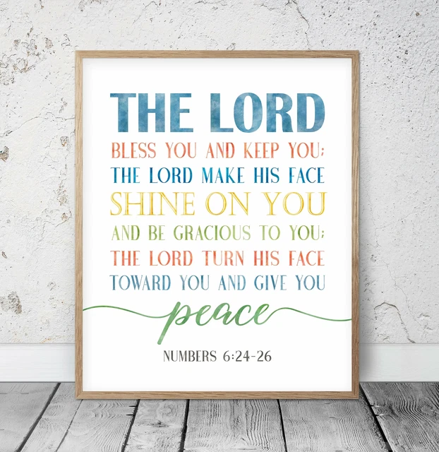 BIBLE VERSE PRINTABLE The Lord bless You And Keep You, Numbers 6:24-46 ...
