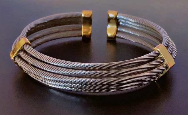 Bracelet Vintage Femme Doré CHARLES JOURDAN – Style Nu, Signé Julian Snelling, Occasion