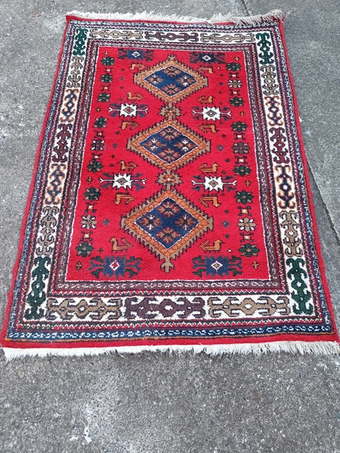 Alfombra Oriental Alfombra Persa Antiguo Carpet Puente Vintage 180 x 125 D4