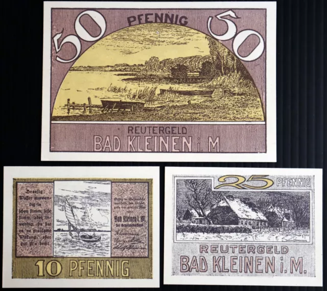 BAD KLEINEN 1922 Complete Reutergeld Series German Notgeld