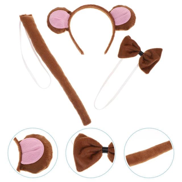 1 set Monkey Design Headband Wow Cow Coda Coda Couts Costume Party Accessori per