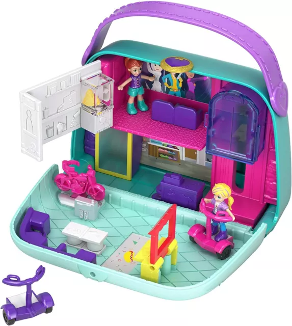 Polly Pocket GCJ86 Coffret Univers le Sac à Boutiques avec 2mini-figurines et Ac