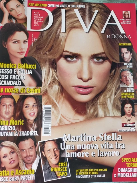 SETTIMANALE DIVA N. 42/2007 MARTINA STELLA, BELLUCCI, ASIA ARGENTO, RON ...