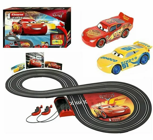 NEW Disney Pixar Cars 3 Carrera First Slot Car w/ Race Track Set McQueen & Cruz