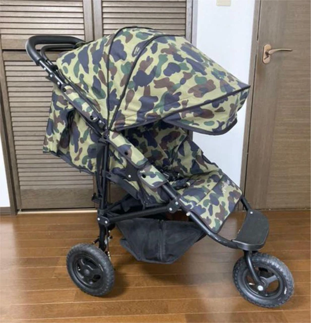 Used A Bathing Ape AirBuggy Coco Premier Stroller Khaki Camo Color Very Rare