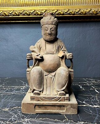 Hand Carved Rare Chinese Diety Immortal Figure Statue