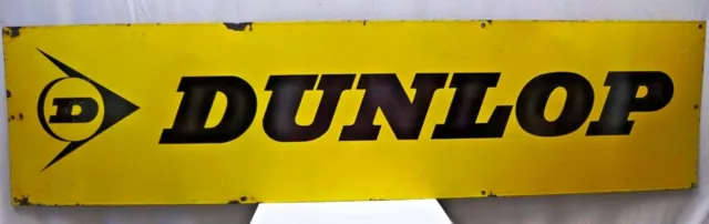 Dunlop Vintage Porcellana Smalto Firmare Board Pneumatici Benzina Pompa Display