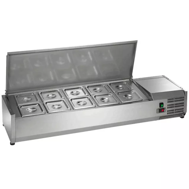 Arctic Air ACP55 55" Refrigerated Countertop Condiment Prep Station, 10 Pan C... Arctic Air ACP55 55" Refrigerated Countertop Condiment Prep Station, 10 Pan C...