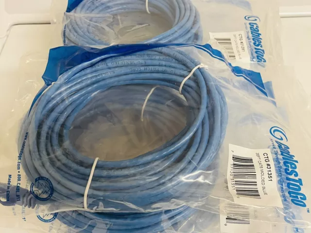 Lote de 7 cables para ir cat6 cable de conexión - 1 x rj-45 35 ft azul -31351- 1775787 3