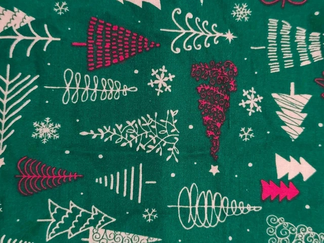 Coupon De Tissu Noël - Motif Animaux Dans La Neige, Coton Bleu 49x54 Cm