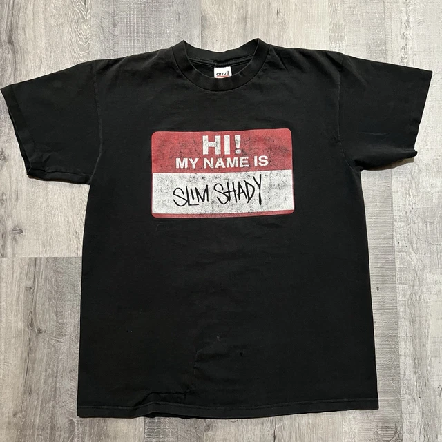 VINTAGE HI MY Name Is Slim Shady Distressed Faded Repaired Eminem