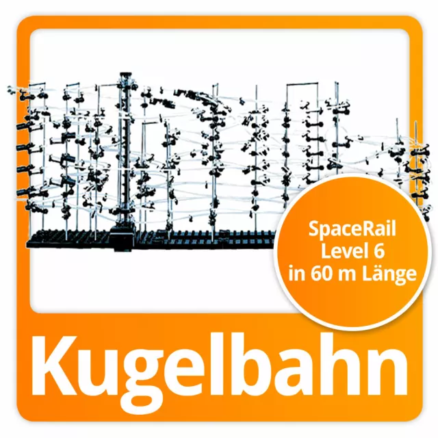 SpaceRail Kugelbahn moderne Space Rail Murmelbahn Spacewarp Level 6 (60 Meter)