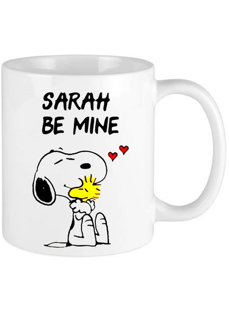 Personalisierter Snoopy Be Mine Valentinstag Geschenkbecher Kaffee Teebecher