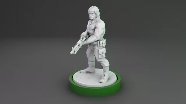 Rambo miniature for tabletop, boardgames, dioramas, paint and Display...