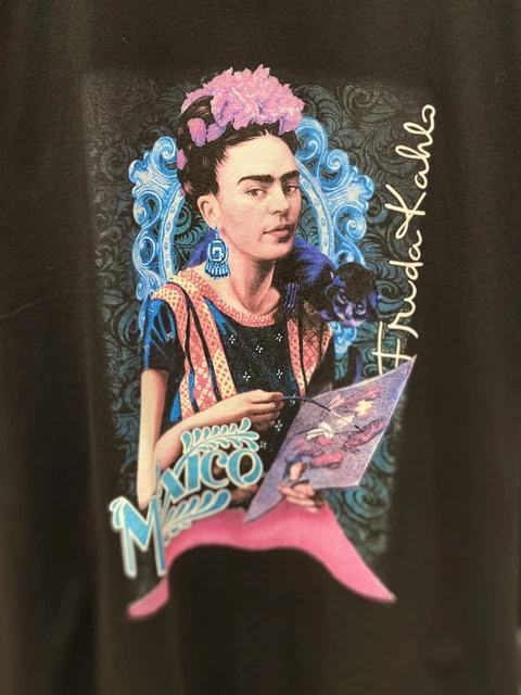Frida Khalo Women Mexican T-Shirt Size X-Large Double Print New