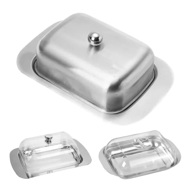 Butter Dish with Lid Non-Slip Butter Holder Airtight Butter Container Holds