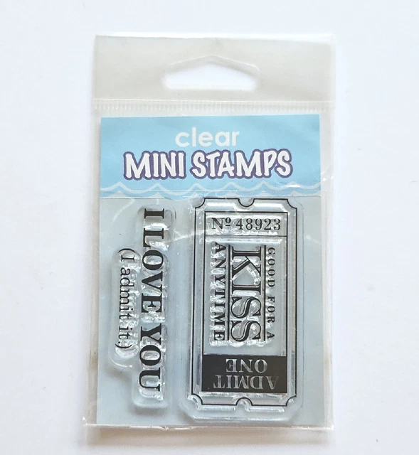 KISS TICKET Inkadinkado Clear Acrylic Stamps love Valentine bg136