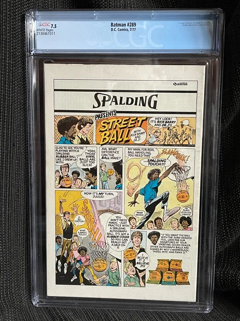Batman #289 CGC Graded 7.5 White Pages 3